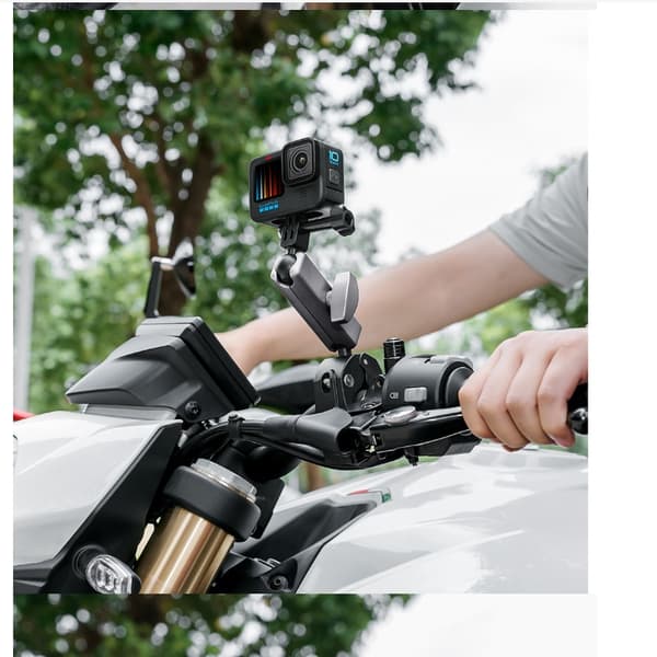 360° Roterende Dobbel Kulehode Feste for Insta360 & GoPro