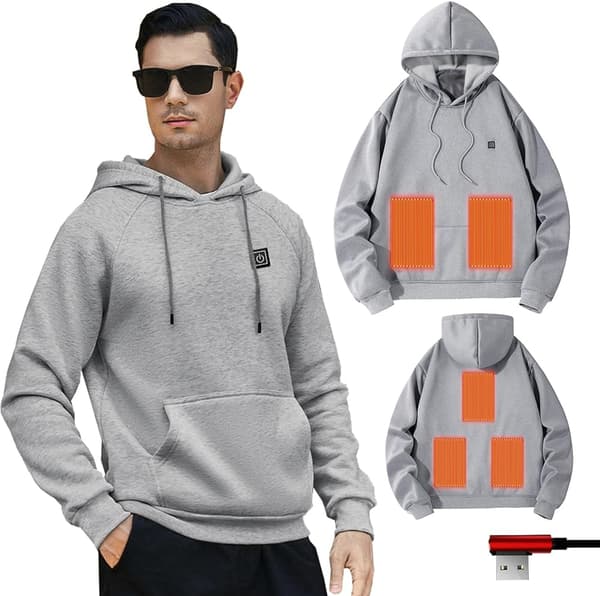 5 Zone Opvarmet Vest Grey L