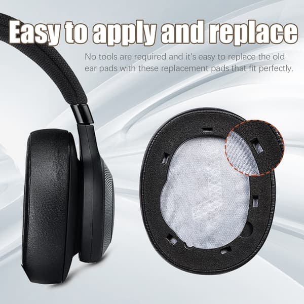 Ørepuder til JBL E65 BTNC / Duet NC / LIVE650 660 BTNC 1 par Sort