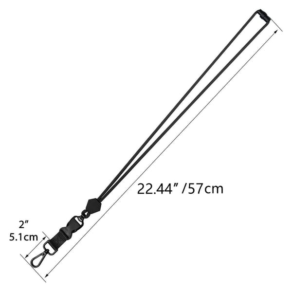 Kestävä kaulahihna Black