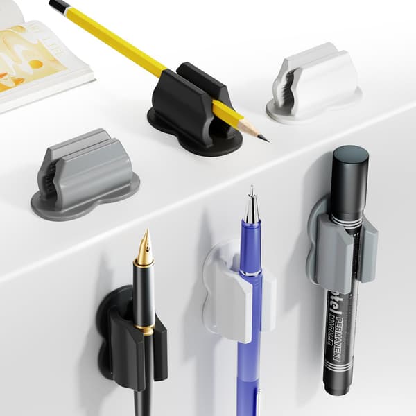 Silikone Pen Holder Clips - 2-pak Black