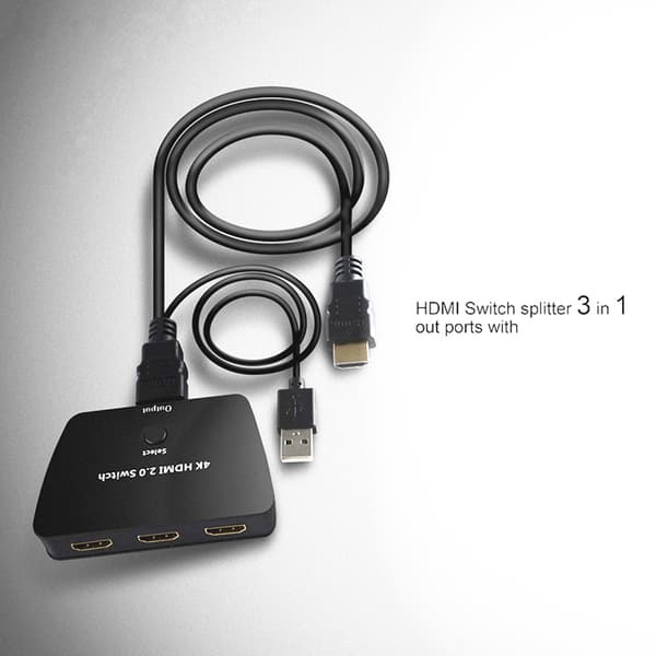 HDMI Switch 3-1 med HDR, 3D og 4K (2160p)