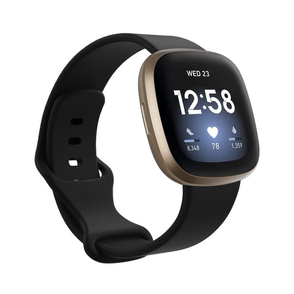 Klockarmband för Fitbit Versa4/Fitbit Versa3/Fitbit Sense/Fitbit Sense2 Black S