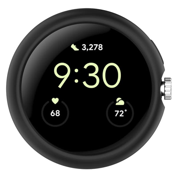 PC halv-pack beskyttende etui til Google Pixel Watch Black