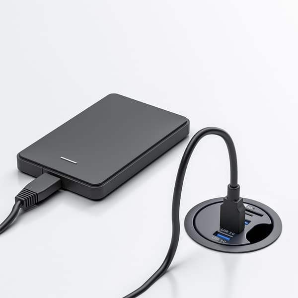 USB 3.0 4-Port Hub: Höghastighetsdataöverföring & Expansion