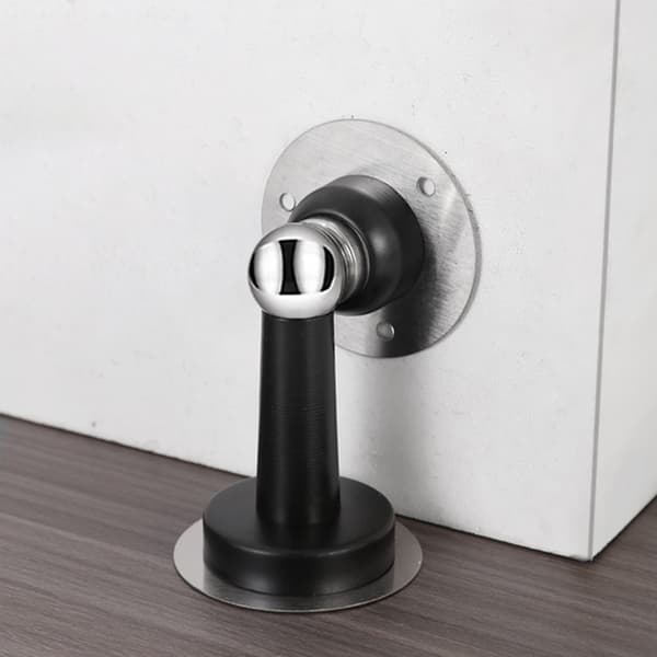 Magnetisk dørstopper i rustfritt stål uten boring med 3M-lim Black