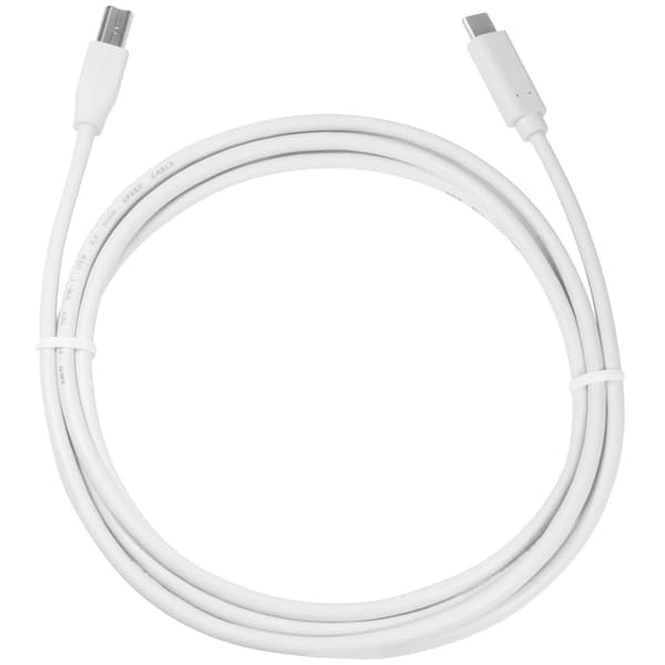 USB-C - USB-B 2.0 -kaapeli 2m valkoinen