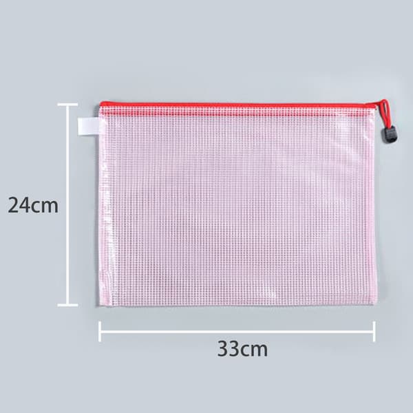 A4 dokumentpåsar plastfickor 12-pack Red