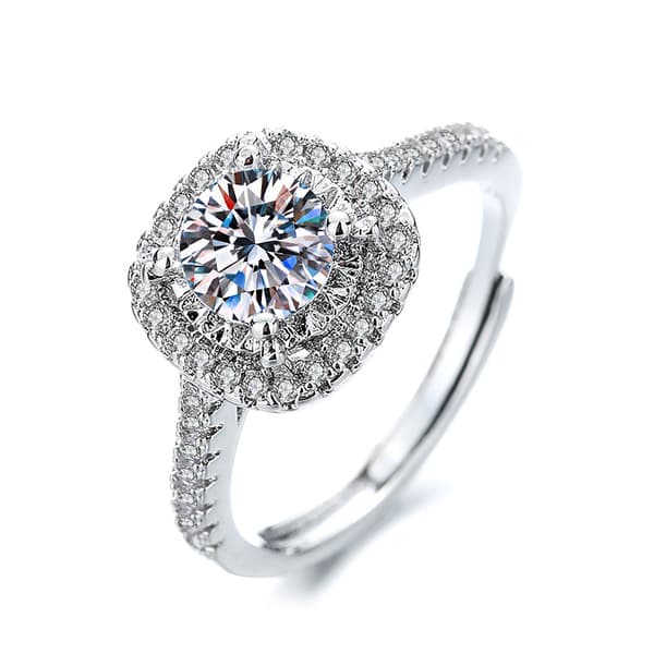 Bling zirkonringsett 4-pak Silver