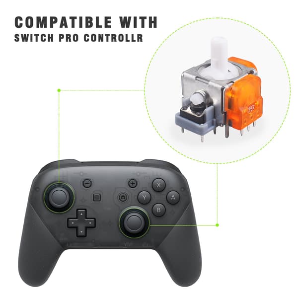 TMR Hall Effekt Joystick for Switch Pro - Presis og Responsiv Kontroll