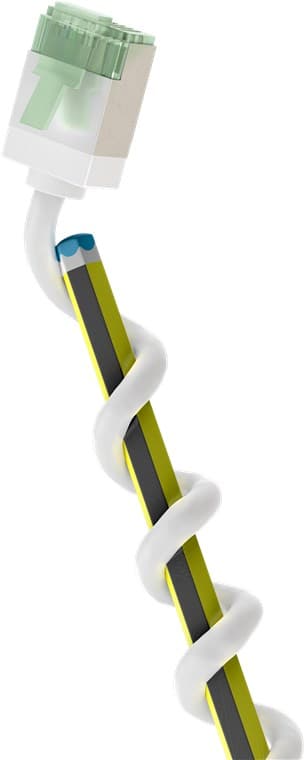 Ultraflexibel patchkabel CAT 8.1, slim, U/FTP, vit