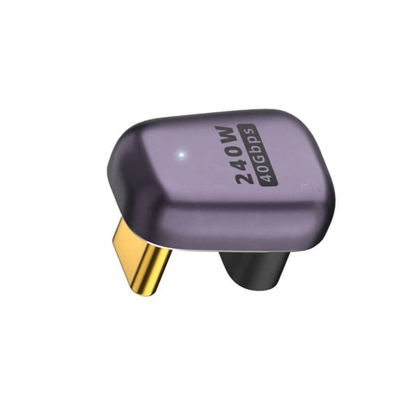 240W Multifunktionel USB-C Adapter: Hurtig 40Gbps Data & 8K Videooverførsel, U-formet Design
