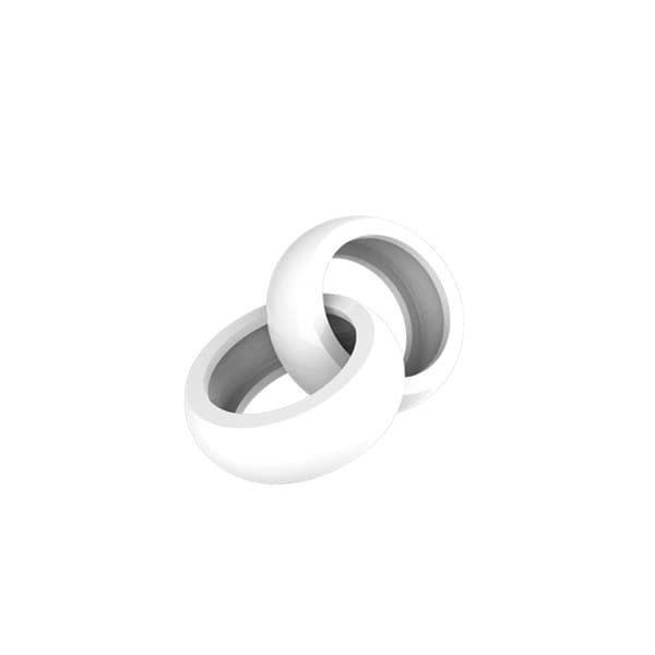 Støtsikkert silikondeksel til Oura Ring Gen 3 White S