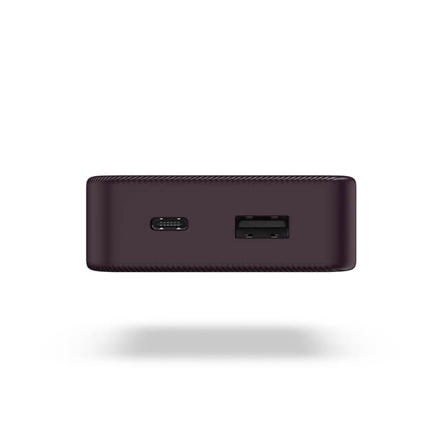 Powerbank Colour 10 10000mAh USB-C+USB-A Plommon