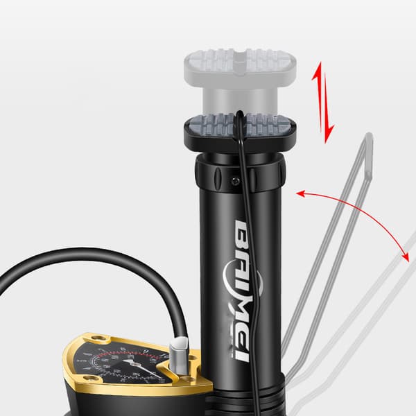 Kraftfull Fotpump med Manometer - Cykelpump