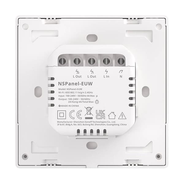 Smart Scene Wall Switch WiFi Sonoff NSPanel (hvit)