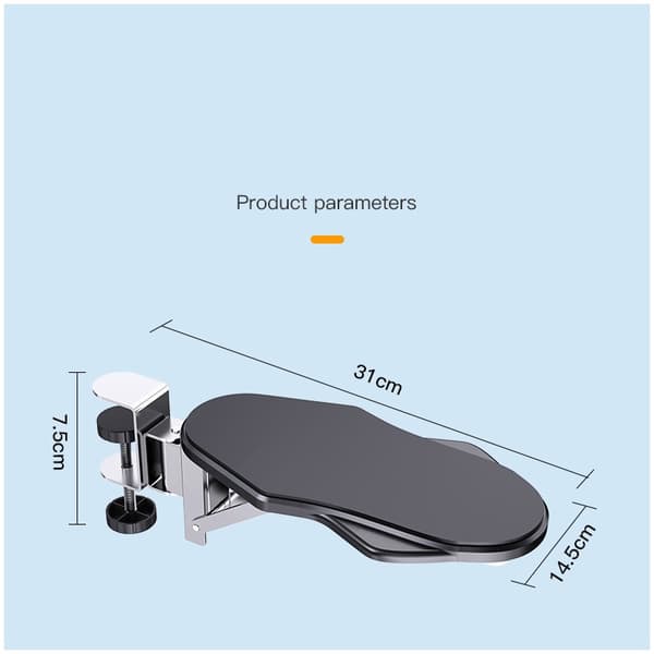 Dataarmlener, albueholder for skrivebord Black Model Foldable / Rotatable