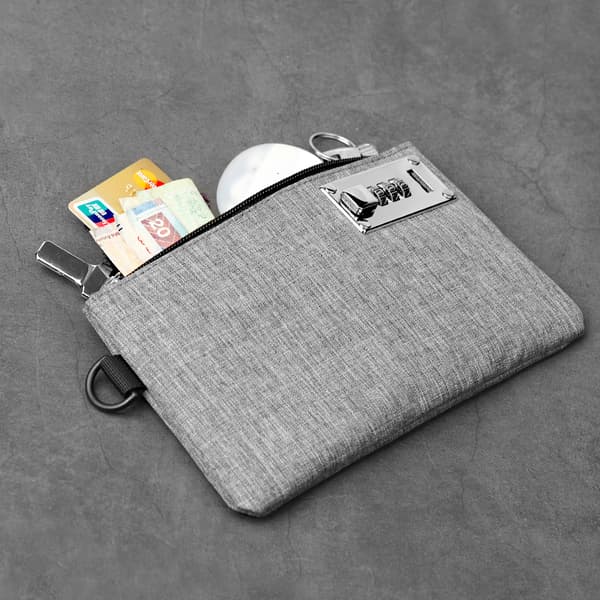 Oxford Cloth -turvalompakko salasanalukolla Grey