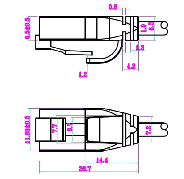 CAT 6 smal patchkabel, U/UTP, 17378
