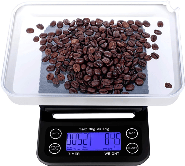 Digital köksvåg / kaffevåg 3 kg/0.1 g precision Black