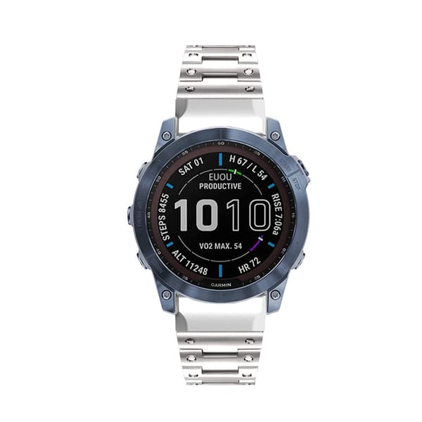Ure Lænke i Rustfrit Stål til Garmin Ure Silver 26 mm