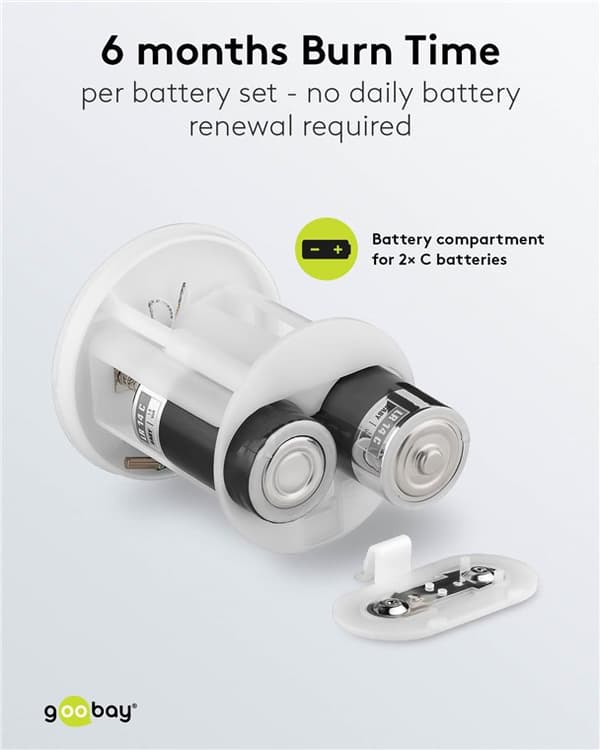 LED gravljus med timer, vitt