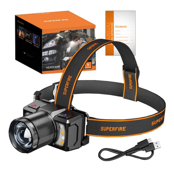 Forlygte Superfire HL25, 700lm, USB-C