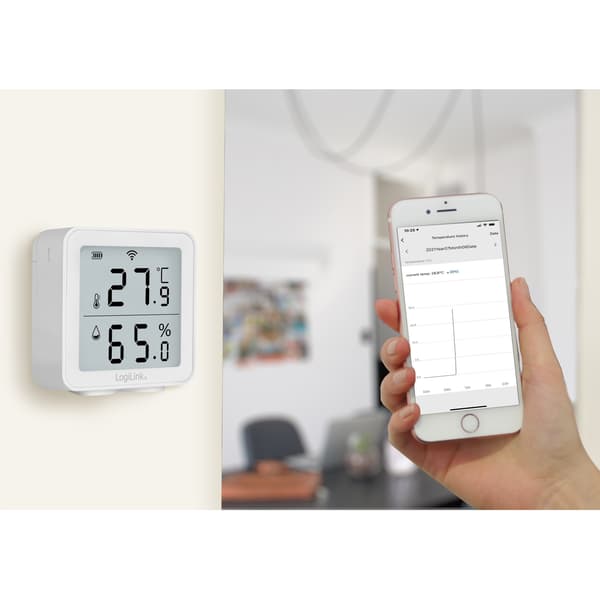 Smart temperatur- og fugtighedssensor Wifi Tuya