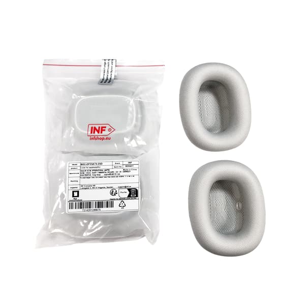 Ørepuder til AirPods Max - Apple Fabric & Silikone Silver