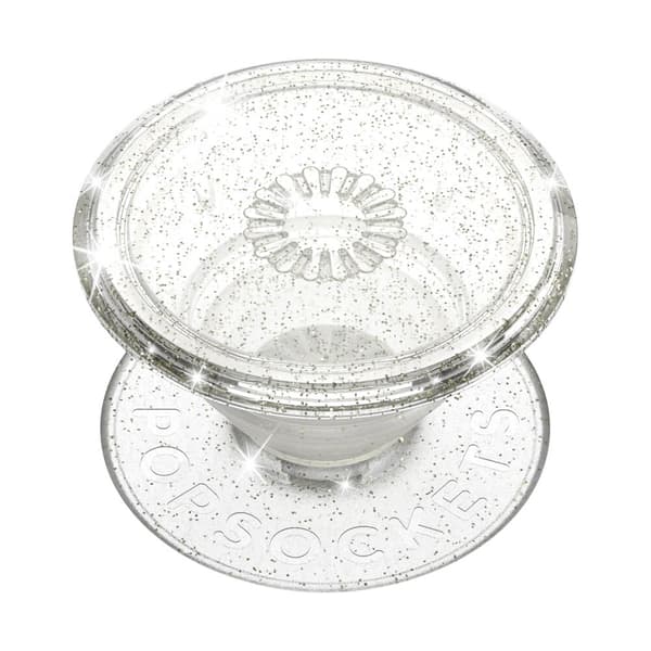 PopGrip Clear Glitter Silver