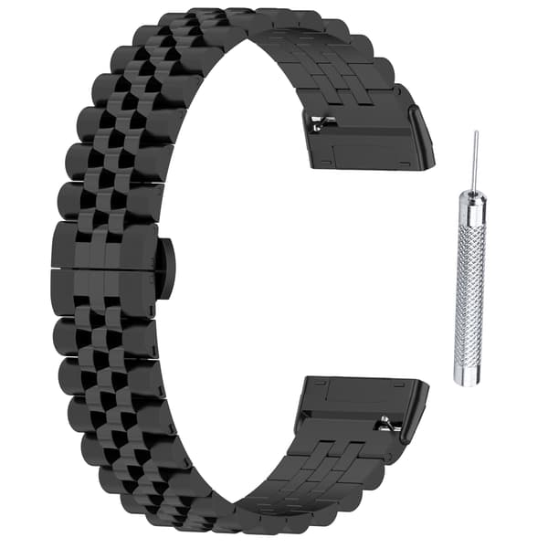 Urrem i rustfrit stål Black Fitbit Versa 3 / 4 / 5
