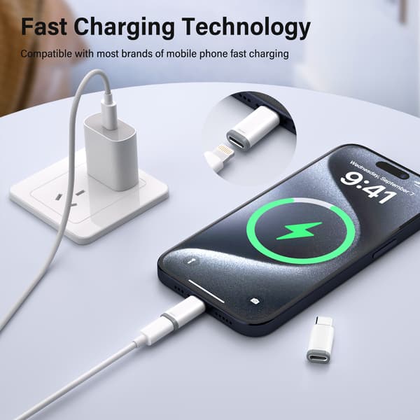 Lightning (hona) till USB-C (hane) adapter
