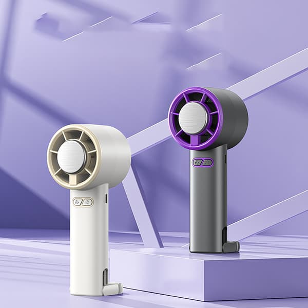 Halvleder Is Køling Mini Ventilator - Bærbar Komfort Grey