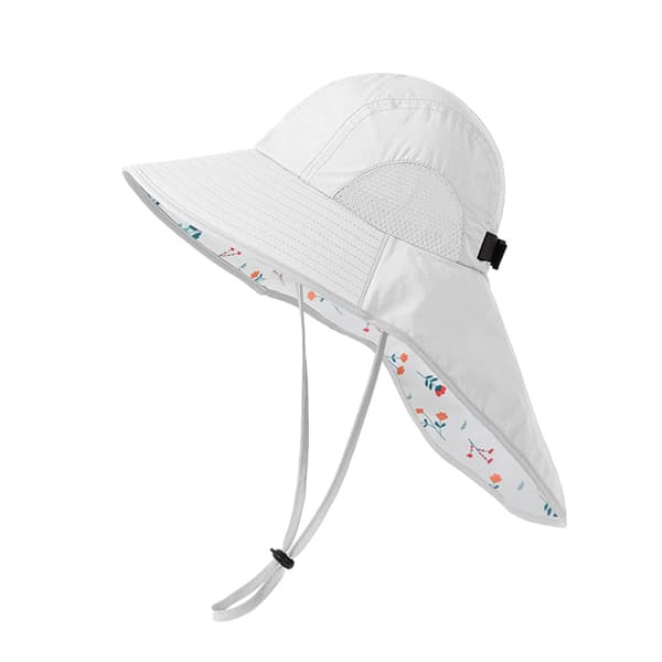Justerbar Solhatt med Nackskydd - 54-58cm Model 4