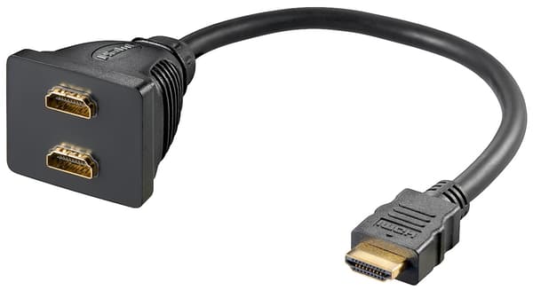 HDMI â„¢ kabeladapter, gullbelagt