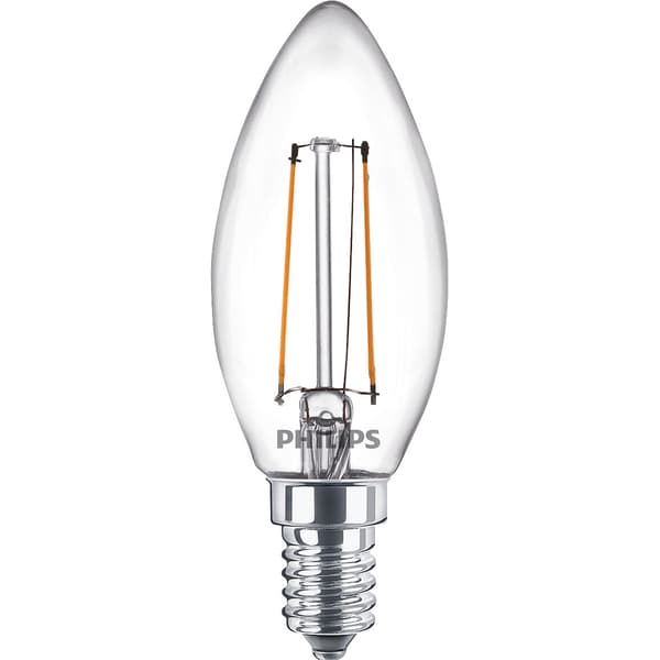 2-pack LED E14 Kron 2W (25W) Klar 250lm