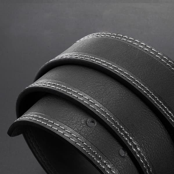 Stilfuldt læderbælte - 120 cm Black