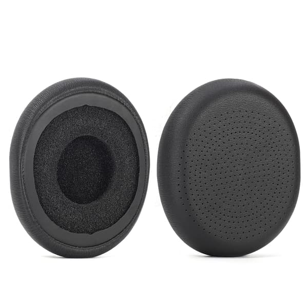 2 stk. sorte perforerede proteinlæder udskiftnings ørepuder kompatible med Logitech H800 trådløse headset