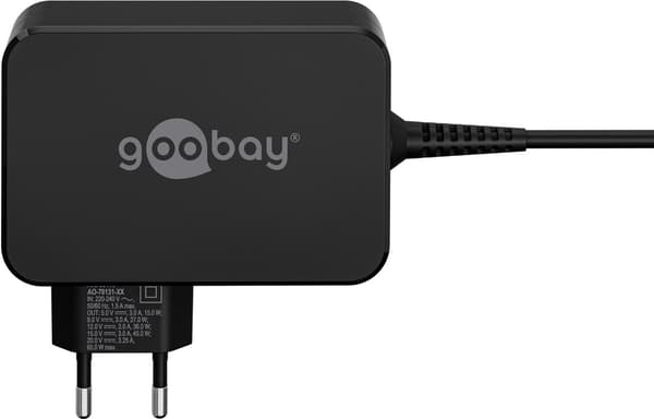 USB-C™-lader for bærbare datamaskiner (65 W) svart