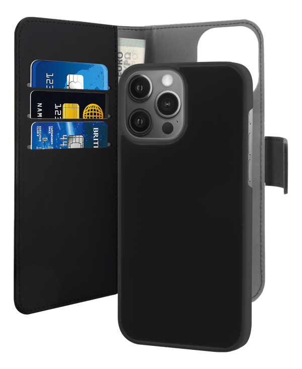 iPhone 13 Pro EcoLeather Wallet Detach. black
