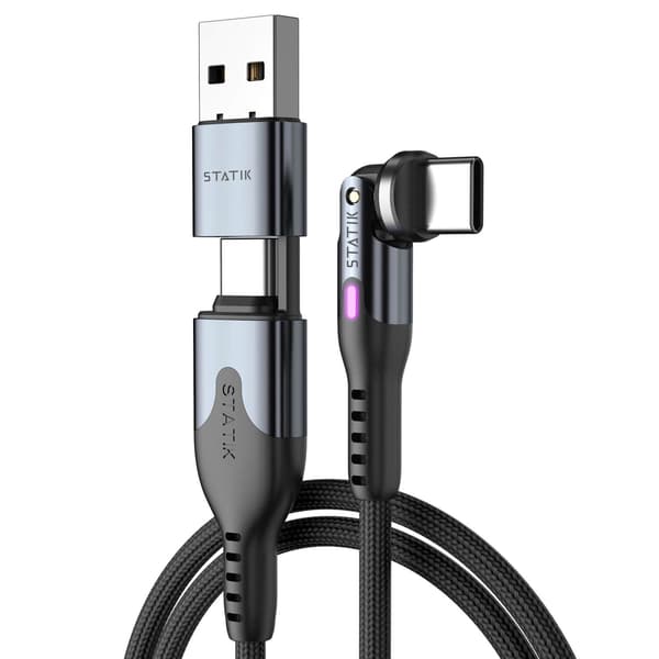 Kabel PowerPivot Pro Nylonflettet USB-C Til USB-C Sort 1m