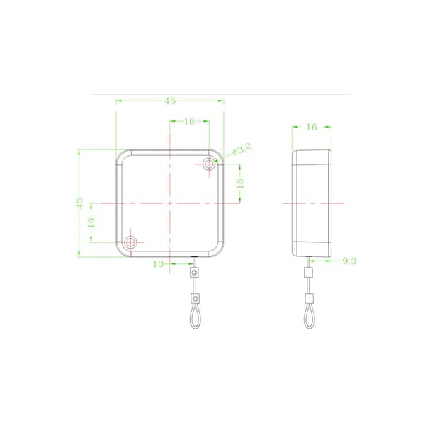 Tyverisikring Pull Box Sort - 2m kabel med lås og hætte