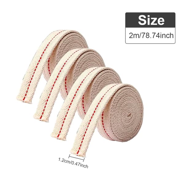 4 ruller flat veke for oljelampe 3 1.2x2 m