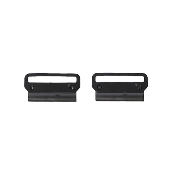Par av klockarmbandsanslutningar - Medium Grain Black 20 mm