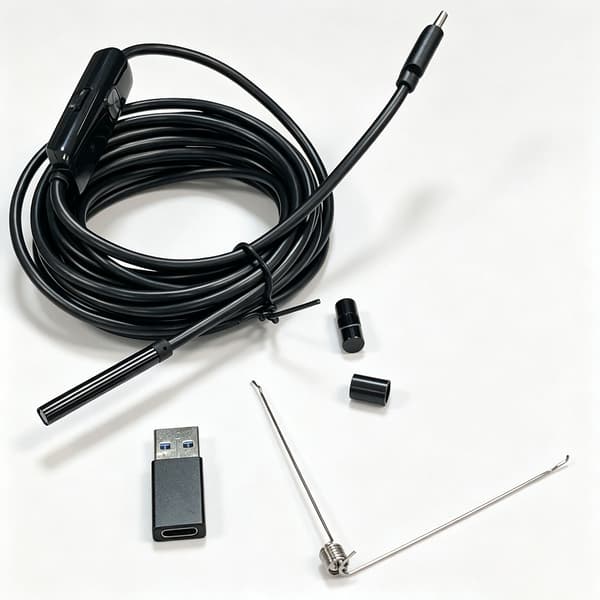 USB-C Endoskop för Android/Windows IP67 vattentätt Black 3.5m