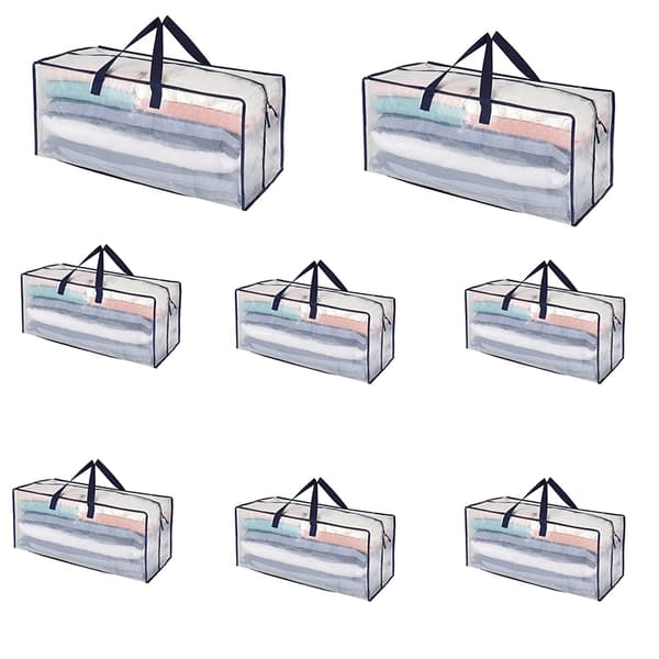 Gennemsigtig PP vævet flyttepose 8-pack 8-Pack