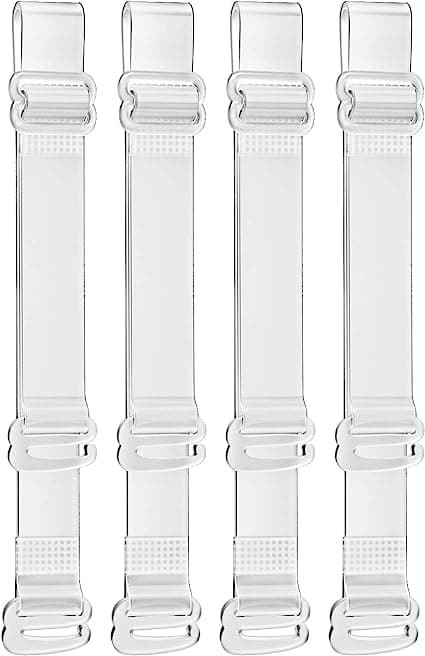 Diskret 10 mm BH-stropp, 4-pakning Transparent