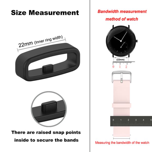 Sløjfe til 22 mm urrem 10-pak Pink