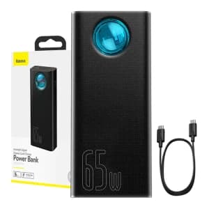 Powerbank Baseus Amblight 30000mAh, 4xUSB, USB-C, 65W (musta)
