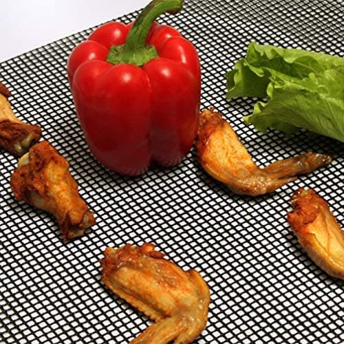 Grillmatte netting ikke-klebrig Sort 3-pakning